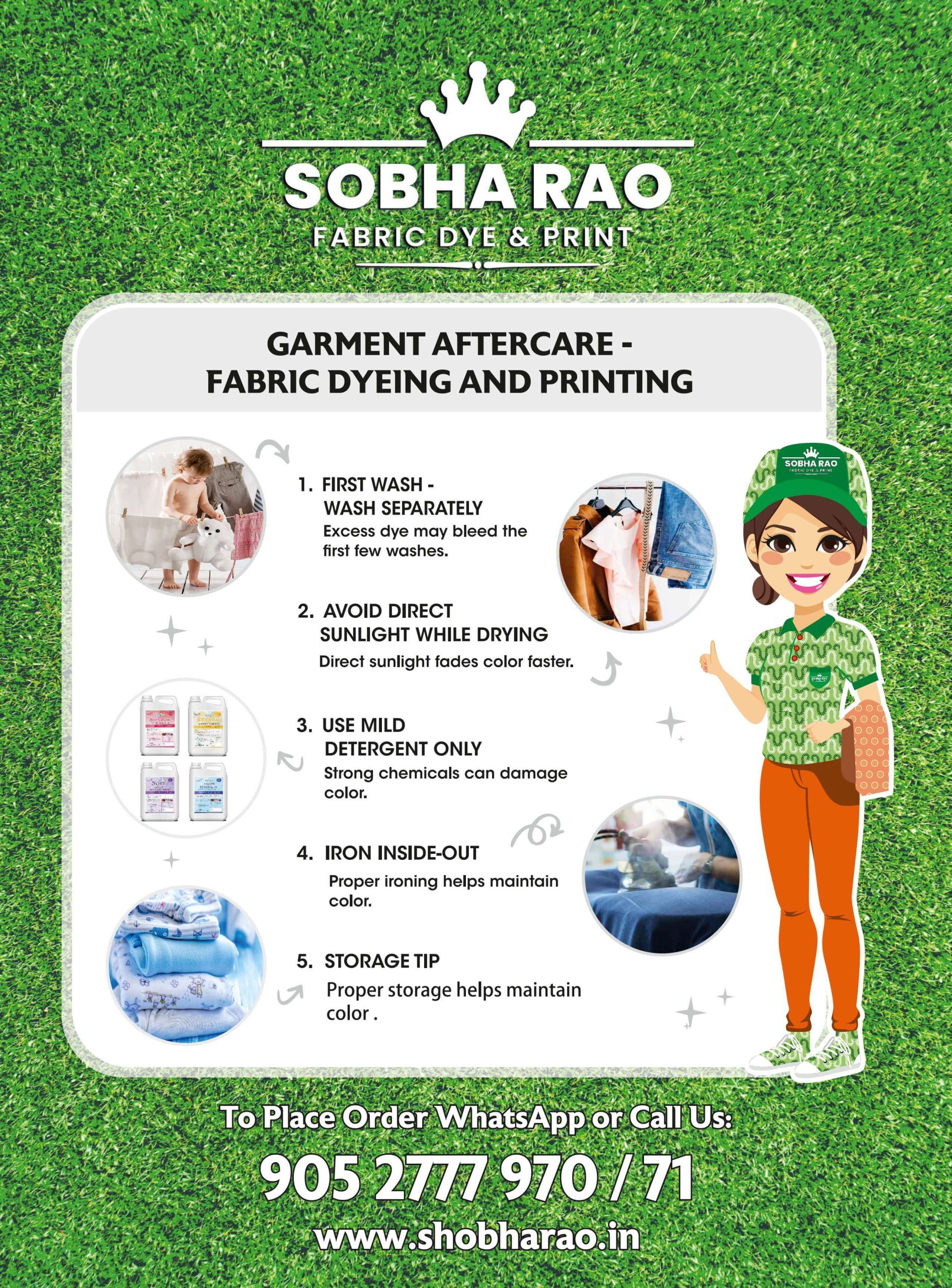 GARMENT AFTERCARE - FABRIC DYEING AND PRINTING
